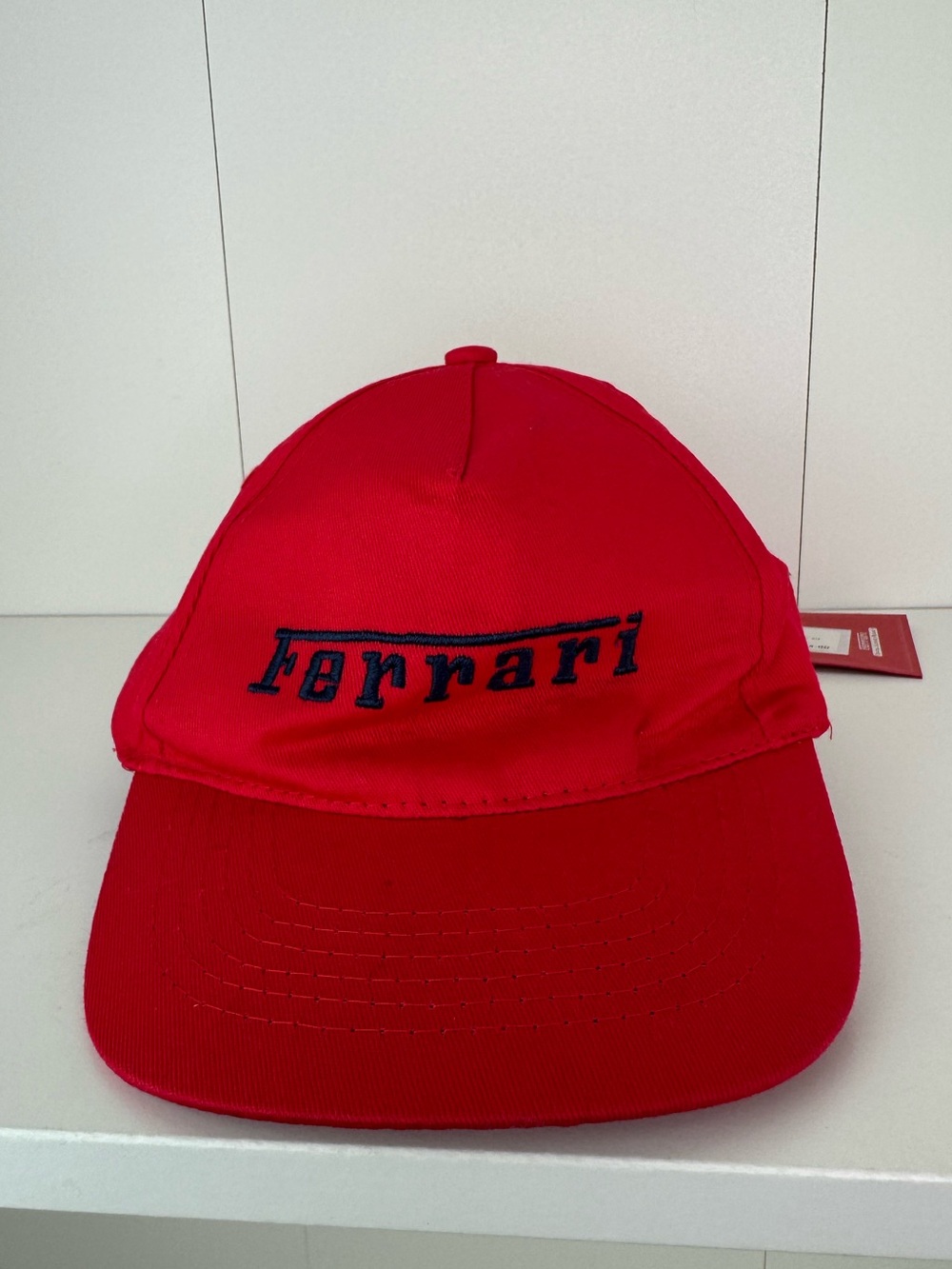 Ferrari Kids Red Cap with Navy Embroidered Logo